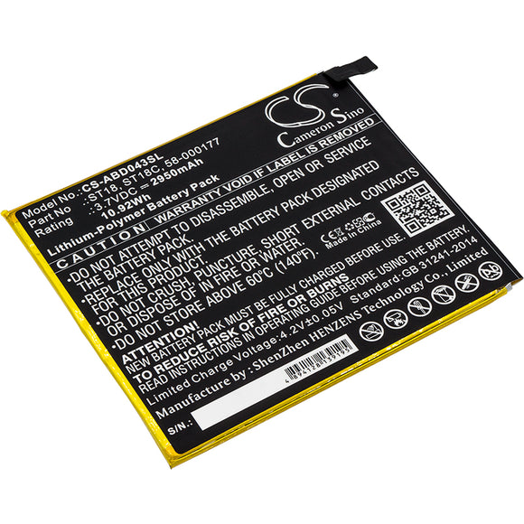 Battery for Amazon Kindle Fire 7th Generation 201 58-000177, GB-S10-308594-060L