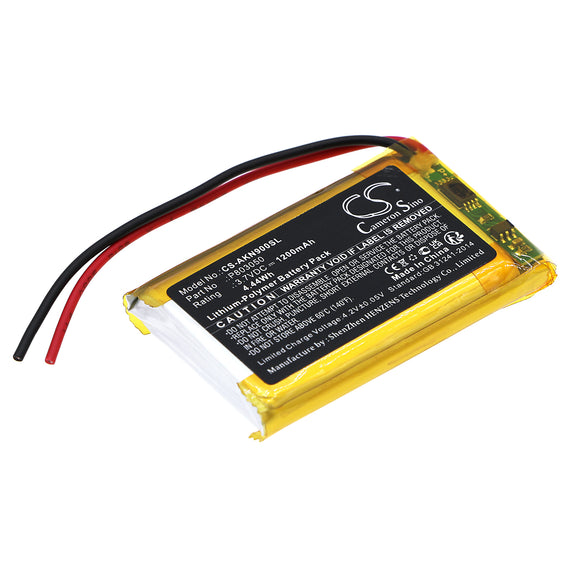 Battery for AKG N90Q P803050 3.7V Li-Polymer 1200mAh / 4.44Wh