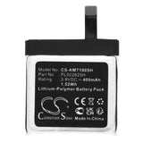 Battery for Amazfit GTR 47mm PL502625H 3.8V Li-Polymer 400mAh / 1.52Wh