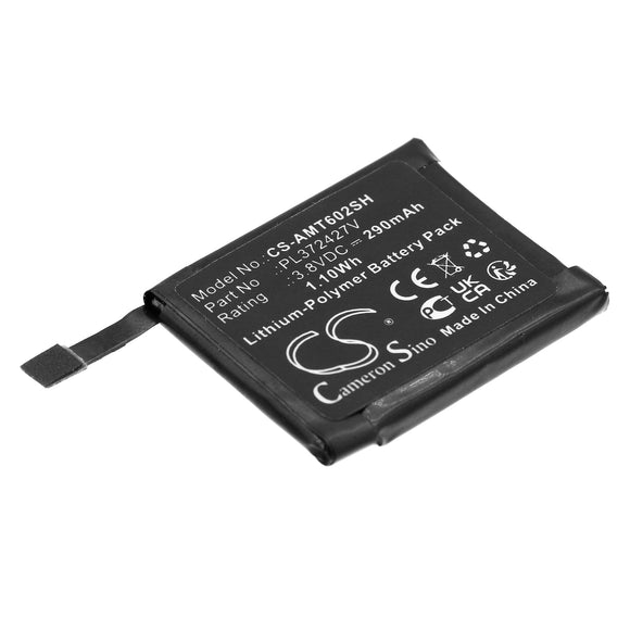 Battery for Amazfit A1602 PL372427V 3.8V Li-Polymer 290mAh / 1.10Wh