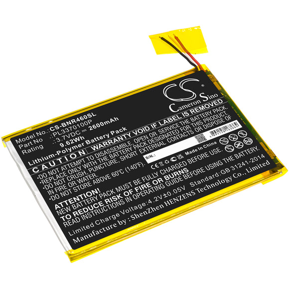 Battery for Barnes & Noble BNTV450 PL3370100P 3.7V Li-Polymer 2600mAh / 9.62Wh