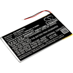 Battery for Barnes & Noble BNRV700 PR-285084 3.7V Li-Polymer 1500mAh / 5.55Wh