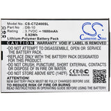 Battery for Canon Wordtank Z900 DB-10 3.7V Li-Polymer 1600mAh / 5.92Wh