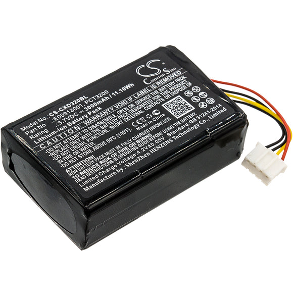 Battery for C-One XGK-C-ONE-E-ID BP13-001080, E00913001, PCT3200 3.7V Li-ion 30