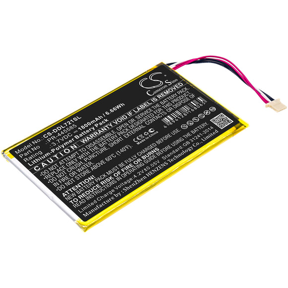 Battery for DigiLand KB 7-inch PR-445585 3.7V Li-Polymer 1800mAh / 6.66Wh