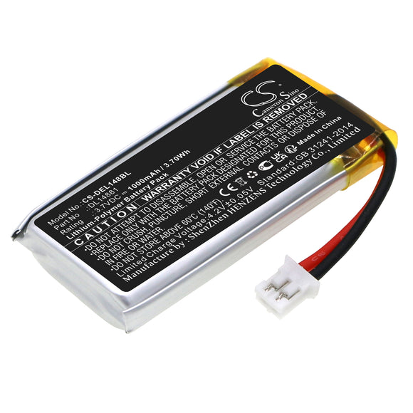 Battery for Deli 14951w DL14881 3.7V Li-Polymer 1000mAh / 3.70Wh