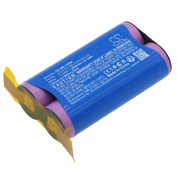 Battery for DREMEL Stylus 1100 2.610.013.393, 2.610.930.072 7.2V Li-ion 2600mAh