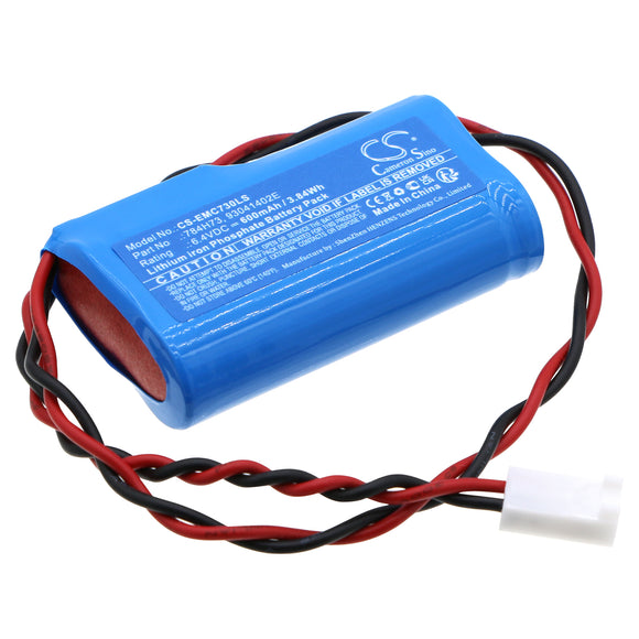 Battery for DUAL-LITE EVCURW 784H73, 93041402E 6.4V LiFePO4 600mAh / 3.84Wh