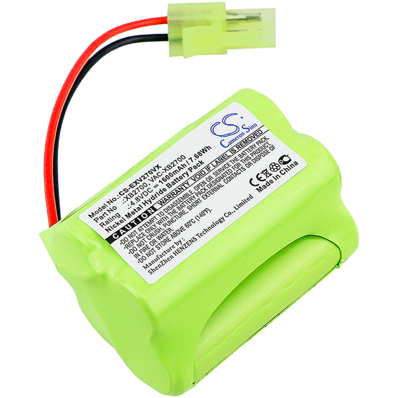 Battery for Euro Pro V2700Z C-XB2700, XB2700 4.8V Ni-MH 1600mAh / 7.68Wh