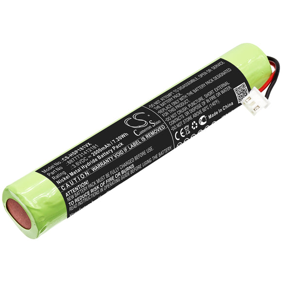 Battery for Hurricane Spin Scrubber 8877731412181 3.6V Ni-MH 2000mAh / 7.20Wh