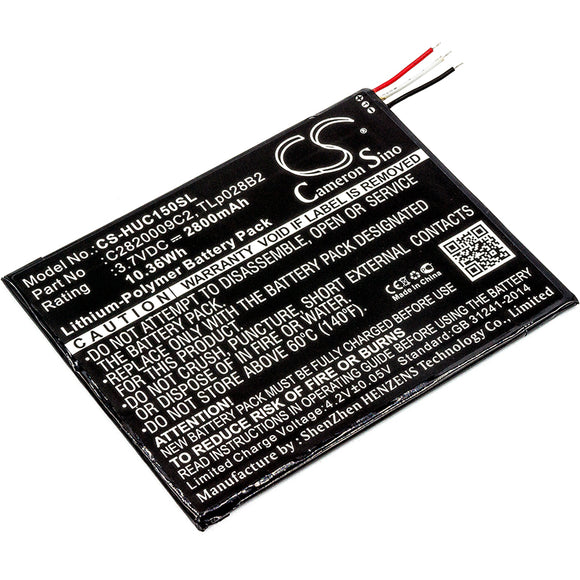 Battery for Alcatel One Touch Pixi 3 -7 WiFi C2820009C2, TLp028B2, TLp028BC, TL