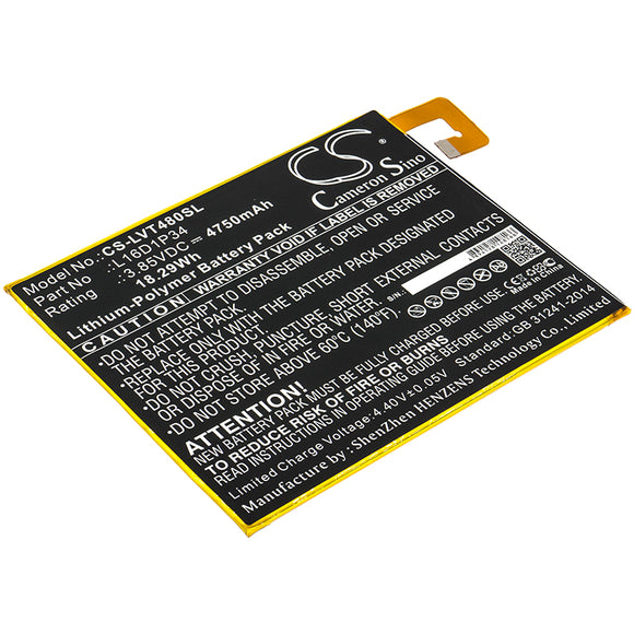 Battery for Lenovo TB-8704X L16D1P34 3.85V Li-Polymer 4750mAh / 18.29Wh