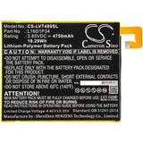 Battery for Lenovo TB-8504X L16D1P34 3.85V Li-Polymer 4750mAh / 18.29Wh