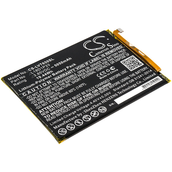 Battery for Lenovo PB-6505M L18D1P33 3.85V Li-Polymer 5050mAh / 19.44Wh