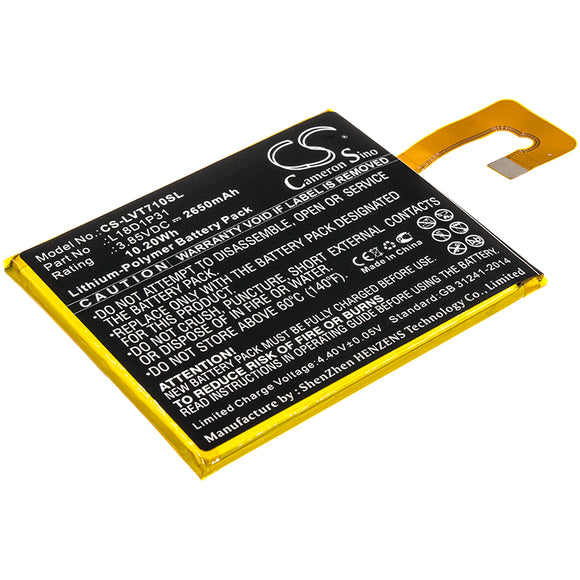 Battery for Lenovo TAB E7 L18D1P31 3.85V Li-Polymer 2650mAh / 10.20Wh