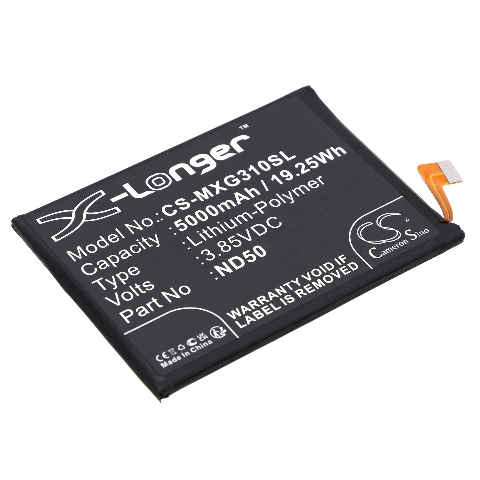 Battery for Motorola G62 5G ND50, SB18D24973 3.85V Li-Polymer 5000mAh ...