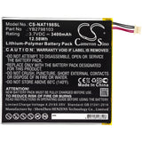 Battery for ONN Tablet 8 YB2798103 3.7V Li-Polymer 3400mAh / 12.58Wh