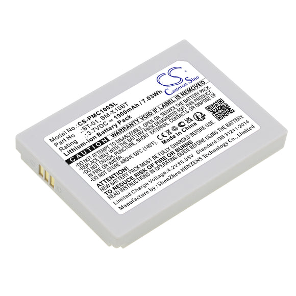 Battery for Pliant 4394 BM-X10BT, BT-01 3.7V Li-ion 1900mAh / 7.03Wh