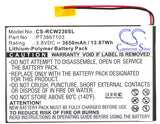 Battery for RCA RCT6272W23 PT3867103 3.8V Li-Polymer 3650mAh / 13.87Wh