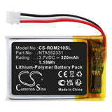 Battery for Rode Wireless Go II 0442-0053-01, NTA552331 3.7V Li-Polymer 320mAh 