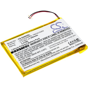 Battery for Sony NWZ-A810 1-756-702-11, 7607A12353, LIS1374HNPA 3.7V Li-Polymer