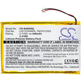 Battery for Sony NW-A808B 1-756-702-11, 7607A12353, LIS1374HNPA 3.7V Li-Polymer