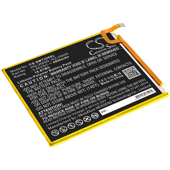 Battery for Samsung SM-T225 HQ-3565N, HQ-3565S 3.85V Li-Polymer 4900mAh / 18.87