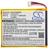 Battery for VTech KidiBuzz SP605062 3.8V Li-Polymer 2500mAh / 9.50Wh