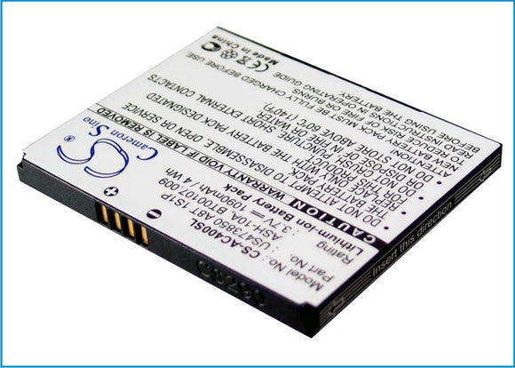 Battery for Acer neoTouch P400 ASH-10A, BT00107.008, BT00107.009, US473850 A8T 1