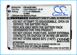 Battery for Acer E101 A7BTA040H, BT.00107.005, US473850A8T 1S1P 3.7V Li-ion 1050