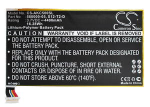 Battery for Amazon Kindle Fire HD 2013 26S1001-A1(1ICP4/82/138), 26S1005, 26S100