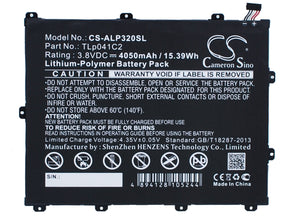 Battery for Alcatel One Touch POP 8 TLp041C2, TLp041CC 3.8V Li-Polymer 4050mAh /