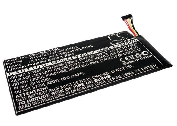 Battery for Asus MeMO Pad ME370T 16GB 0B200-00120100M-A1A1A-219-17QE, C11-ME370T