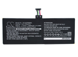 Battery for Asus VivoTab TF600T C21-TF600TD 7.4V Li-Polymer 2950mAh / 21.83Wh