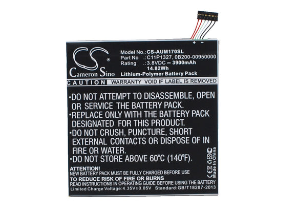 Battery for Asus K012 0B200-00950000, C11P1327 3.8V Li-Polymer 3900mAh / 14.82Wh