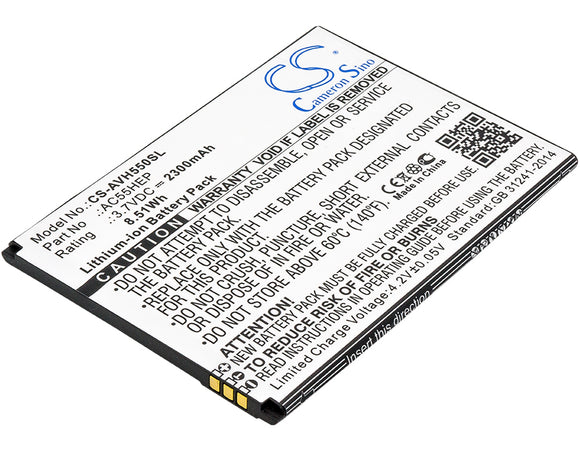 Battery for Archos A55 Helium AC55HEP, BSF20 3.7V Li-ion 2300mAh / 8.51Wh