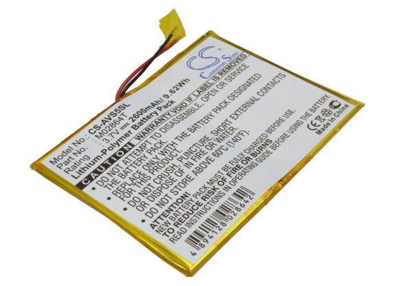 Battery for Archos 5 60GB M02864T 3.7V Li-Polymer 2600mAh