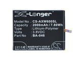 Battery for AUX W6 BA-046 3.8V Li-Polymer 2000mAh / 7.80Wh