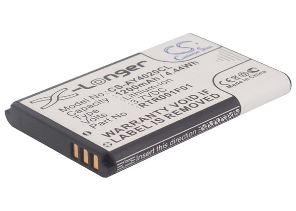 Battery for Avaya NTTQ82EAE6 3.7V Li-ion 1200mAh / 4.44Wh