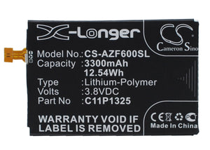 Battery for Asus A600 C11P1325 3.8V Li-Polymer 3300mAh / 12.54Wh