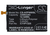 Battery for Asus A600CG C11P1325 3.8V Li-Polymer 3300mAh / 12.54Wh