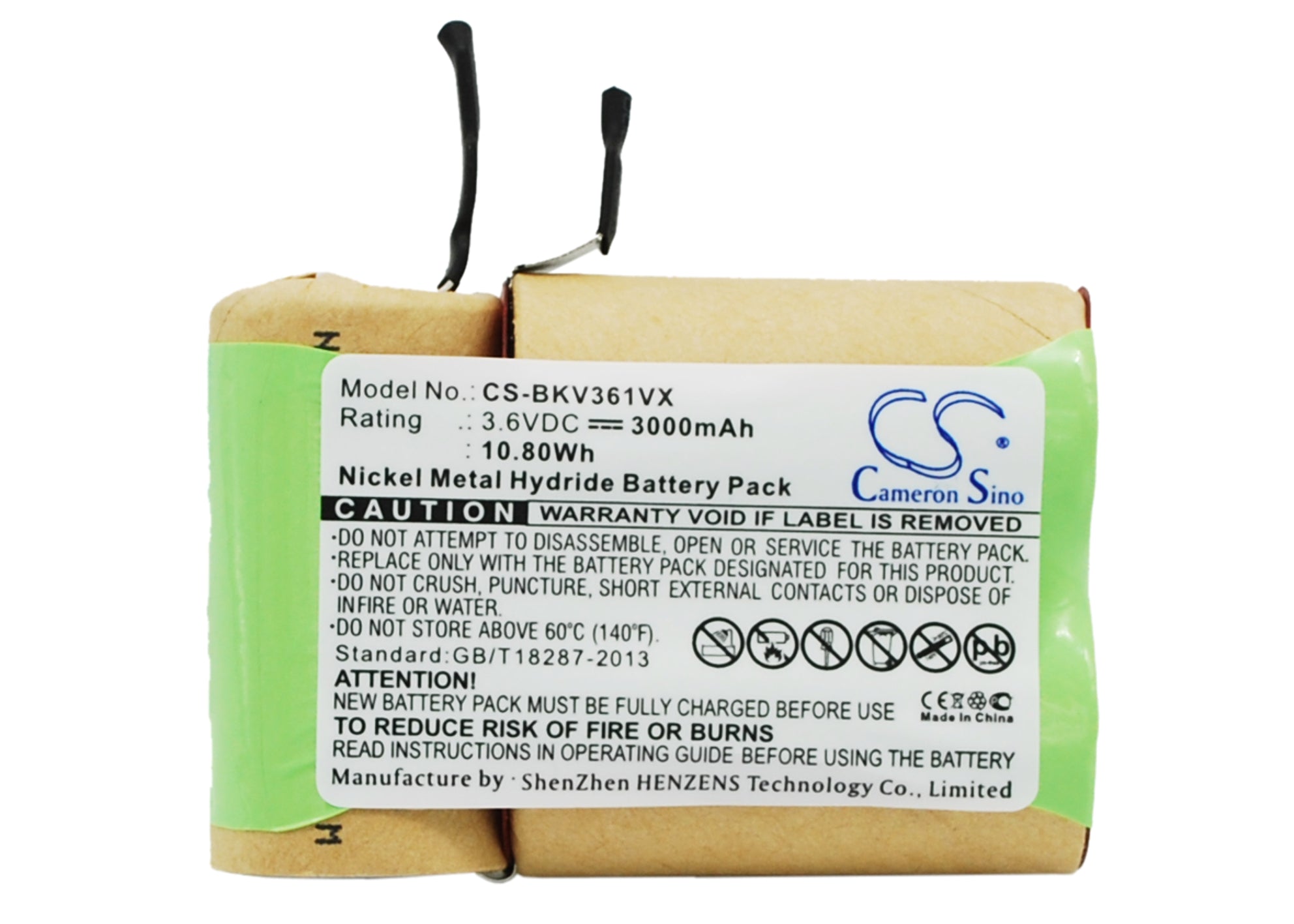 Battery for Black Decker V3600 5100363 03 3.6V Ni MH 3000mAh