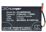 Battery for Barnes & Noble Simple Touch 6-inch DR-NK03, MLP305787, S11ND018A 3.7