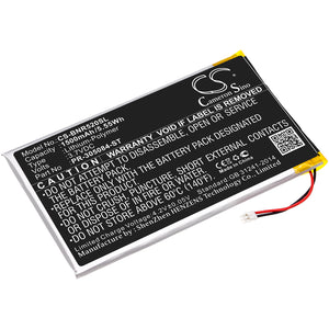 Battery for Barnes and Noble BNRV520 PR-305084-ST 3.7V Li-Polymer 1500mAh / 5.55