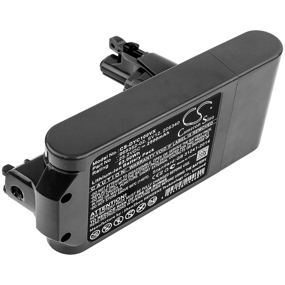 Battery for Dyson V10 206340, 969352-02, SV12 25.2V Li-ion 2500mAh / 63.00Wh