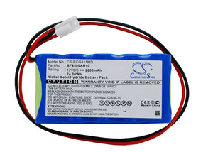 Battery for OSEN ECG-8110A BF4500AH10 12V Ni-MH 2000mAh / 24.00Wh