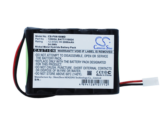 Battery for Fresenius P-200 120024, BATT/110024 12V Ni-MH 2000mAh / 24.00Wh