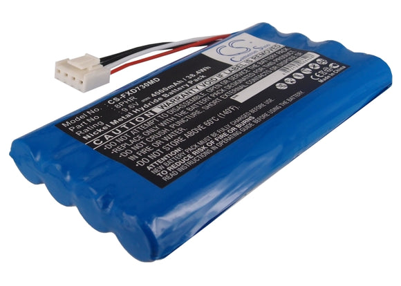 Battery for Fukuda FX-7302 8PHR, T8HR4/3FAUC-5345 9.6V Ni-MH 4000mAh / 38.40Wh