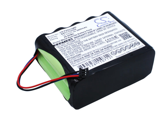 Battery for Fukuda Monitor DS5100 10TH-2400A-WC1-1, BATT/110354 12V Ni-MH 3800mA