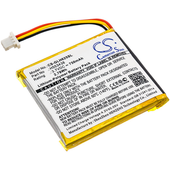 Battery for Globalstar GH625XT H553438 3.7V Li-Polymer 750mAh / 2.78Wh